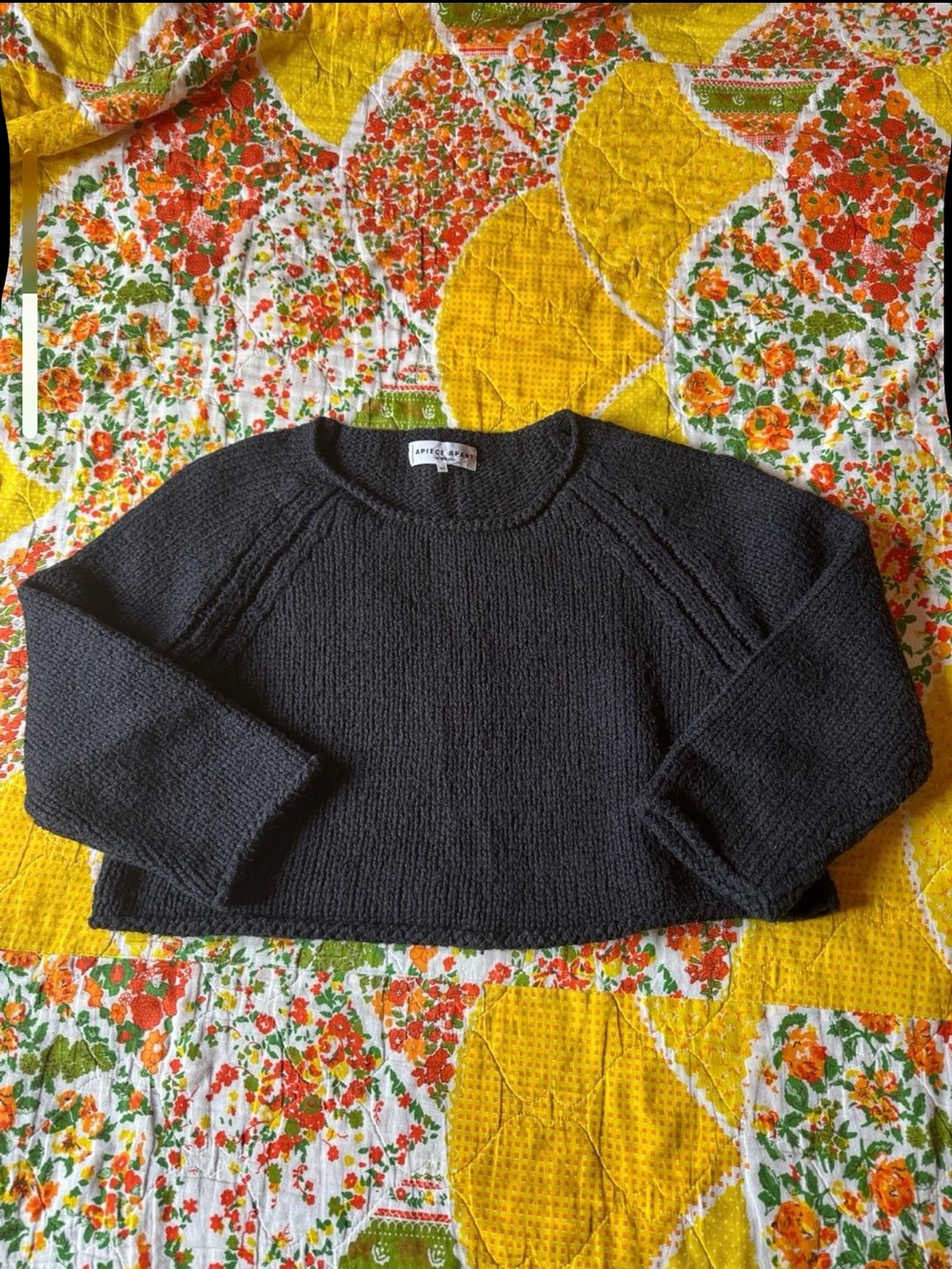 Apiece Apart Cropped Cotton Sweater